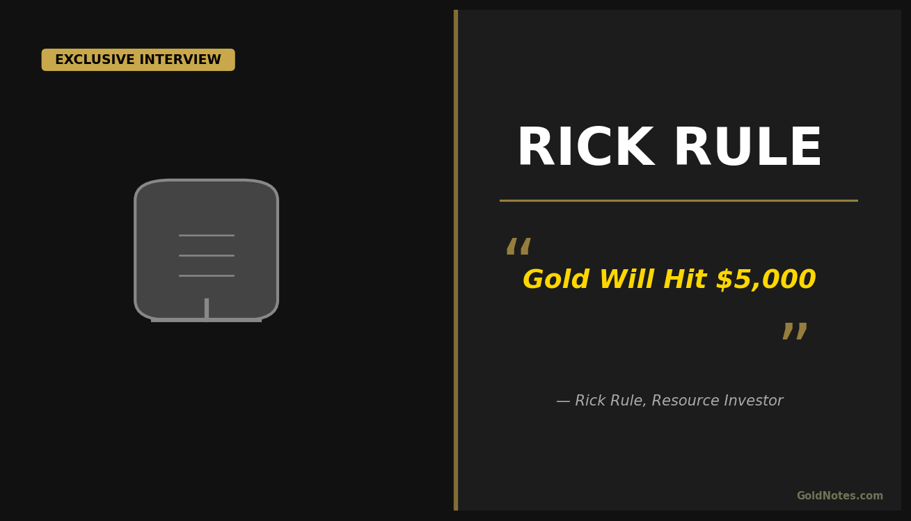 Rick Rule: Gold Will Hit $5,000
